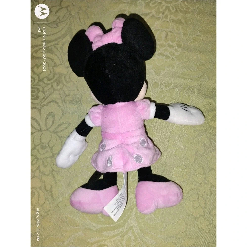 Disney Just Play Minnie Mouse Pink Polka Dot Dress 10 Inch Plush Stuffed Animal